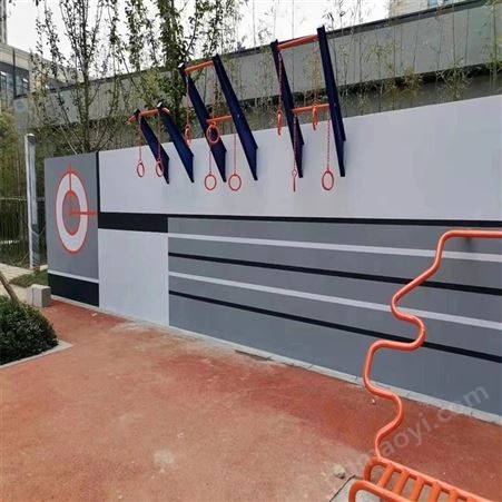 室外墙体健身器材 壁挂式单杠 吊环 体育器材泰昌供应 来图定做