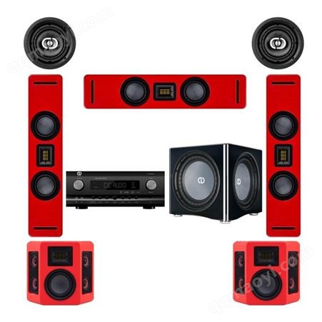CIC-900-3OWLCR5-2OWSURR5-2IC6-TRP10-AVR7240CIC Audio&reg; 帝驰900系列 5.1.2 全景声客厅影院套装 挂墙款音响