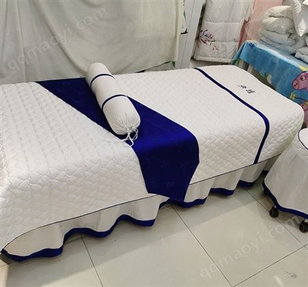 美容床罩四件套 按摩推拿床全棉套件 厂家货源批发